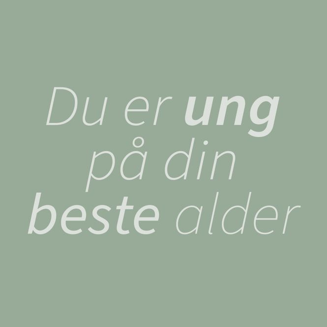 Hovedbilde Kort dobbel -Du er ung på din ...
